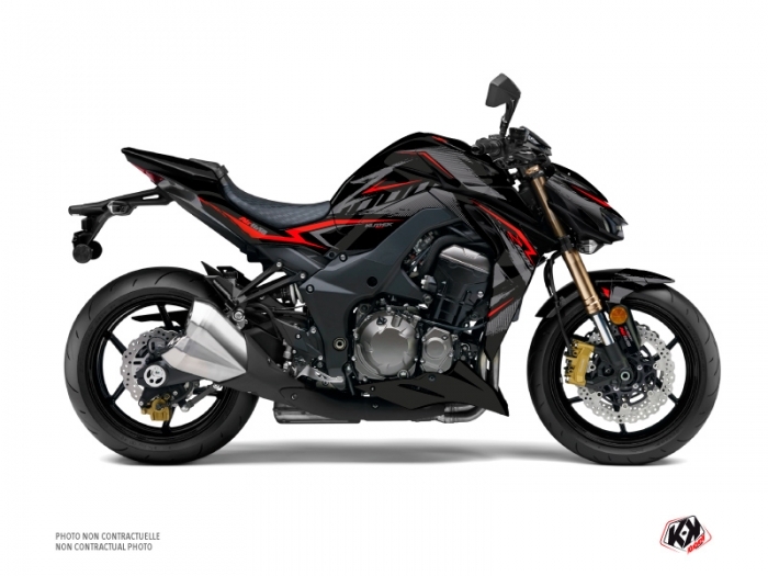 KIT DÉCO AIRLINE MOTO KAWASAKI Z 1000 NOIR-ROUGE