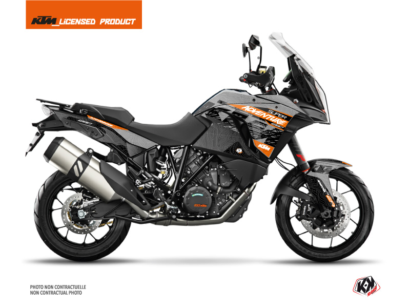 KIT DÉCO GEAR MOTO KTM SUPER ADVENTURE 1290 S GRIS-ORANGE 2020/2023