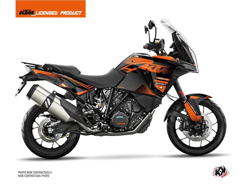 KIT DÉCO RASTER MOTO KTM SUPER ADVENTURE 1290 S NOIR-ORANGE 2017/2020