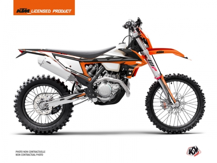 Kit déco Motocross RIFT KTM EXC 125 Orange-Noir 