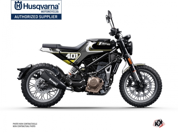 HUSQVARNA SVARTPILEN 401 Street Bike ROCKET graphic kit Grey-Yellow 