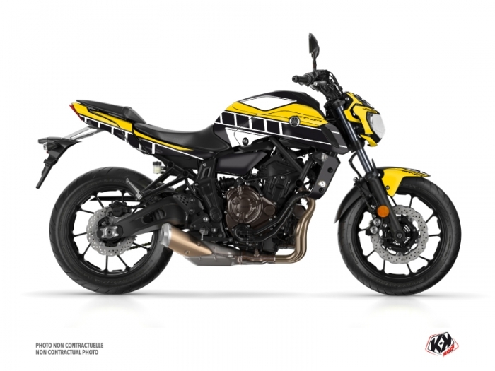 KIT DÉCO VINTAGE YAMAHA MOTO YAMAHA MT 07 JAUNE