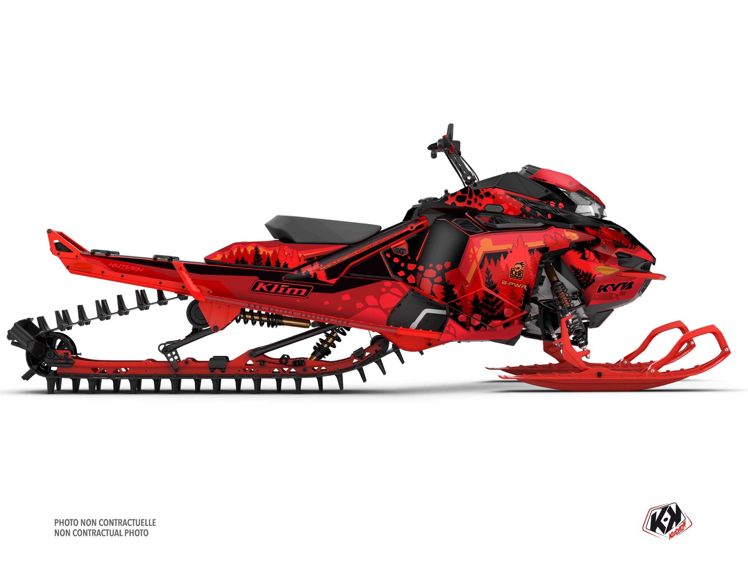 lynx snowmobile garnet serie graphic kit