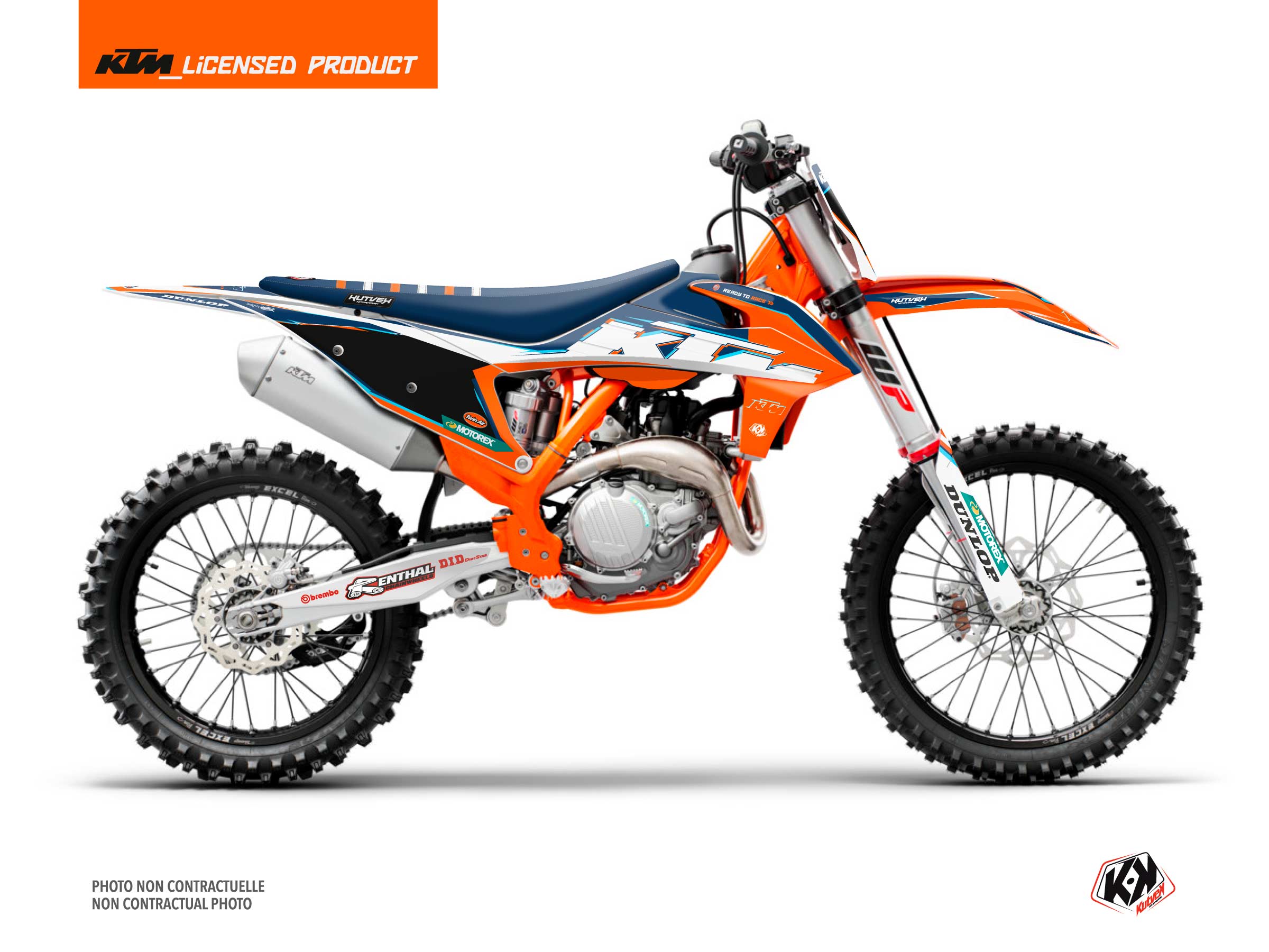 kit déco motocross ktm origin k22 bleu série