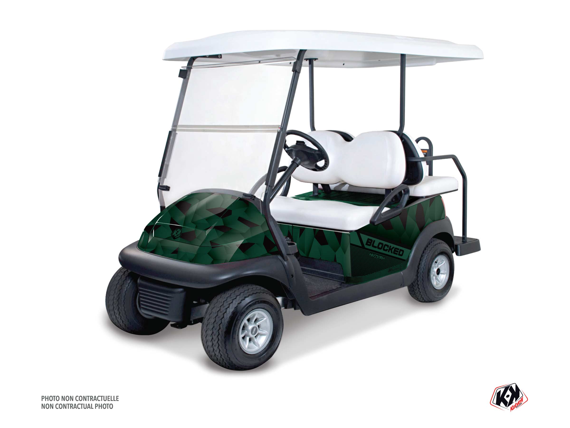 club car golf cart blocked serie graphic kit
