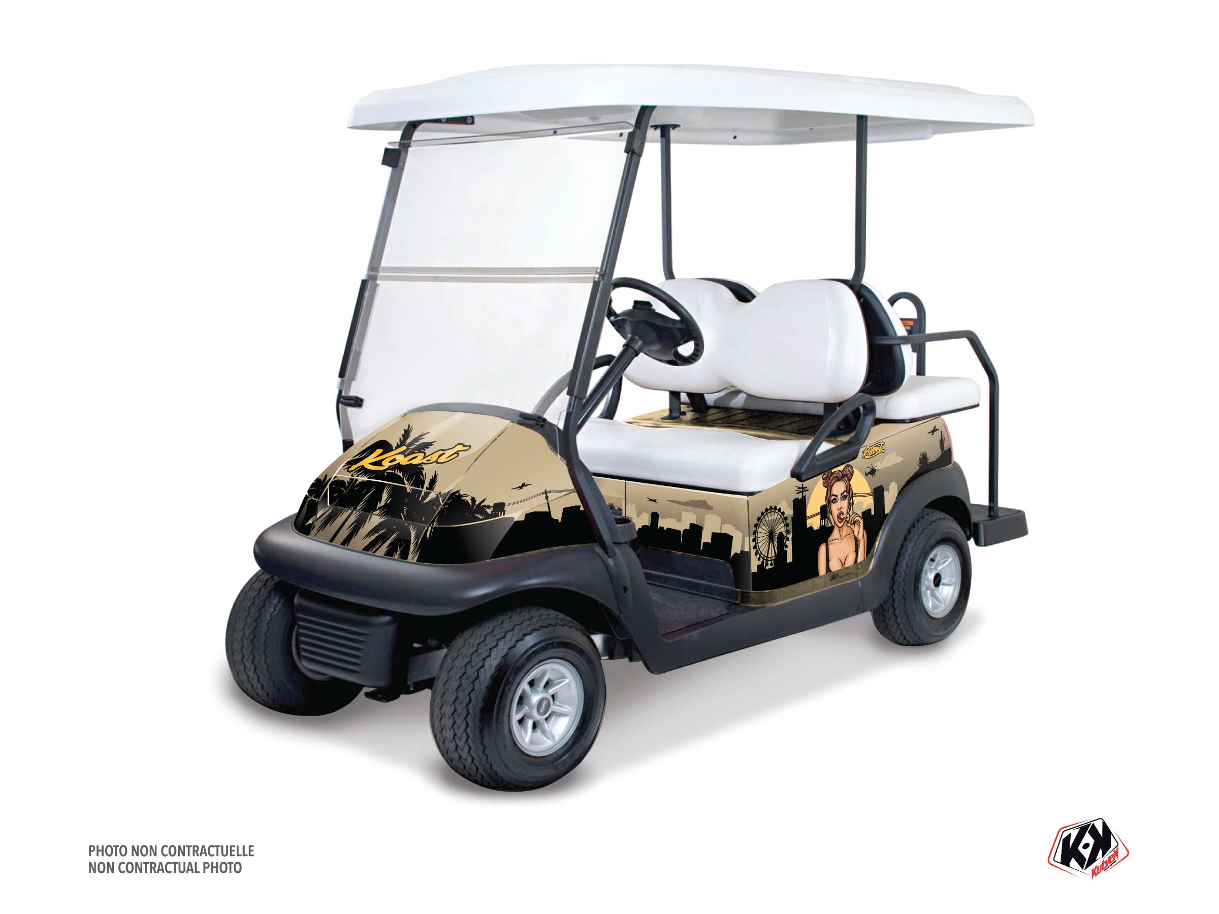 club car golf cart koast serie graphic kit beige