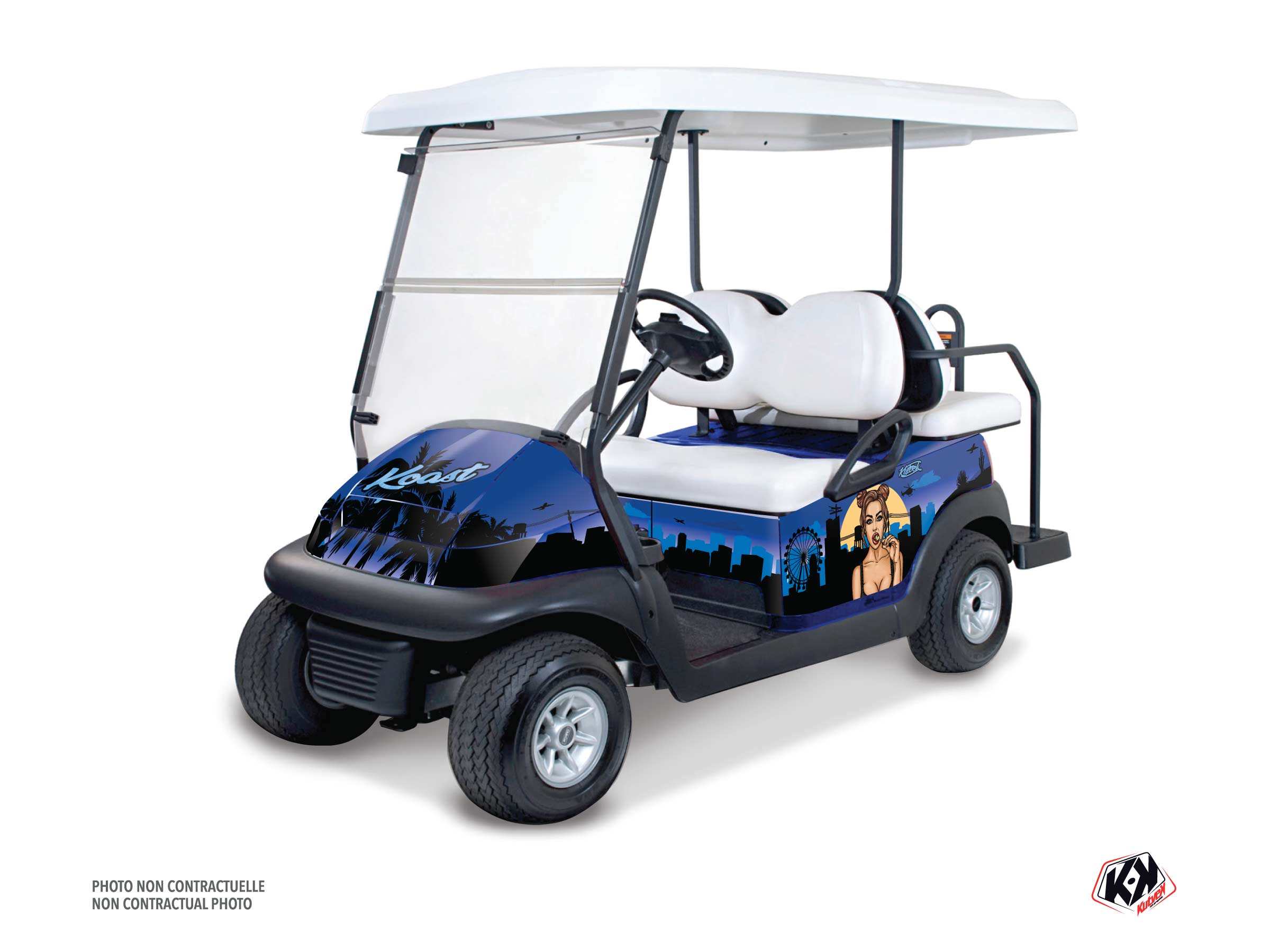 club car golf cart koast serie graphic kit blue